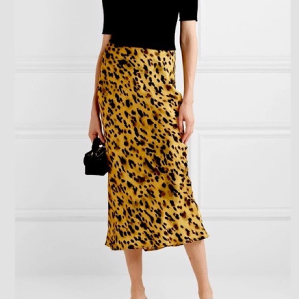 Anine Bing Yellow Midi Skirt